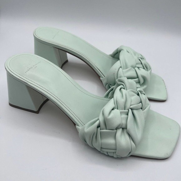 Marc Fisher Mint Green Braided Sandals - Picture 1 of 8